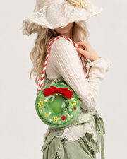 Holiday Christmas Wreath See-through Pouch