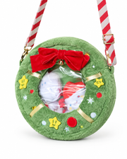 Holiday Christmas Wreath See-through Pouch