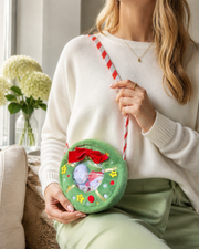 Holiday Christmas Wreath See-through Pouch