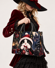 Gothic Purr Leather Handbag