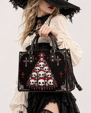Skull Tree Leather Handbag