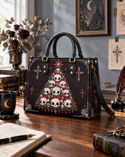 Skull Tree Leather Handbag