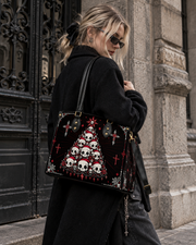 Skull Tree Leather Handbag