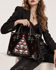 Skull Tree Leather Handbag