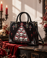 Skull Tree Leather Handbag