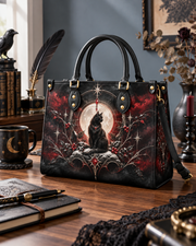 Winter Cat Leather Handbag