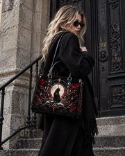 Winter Cat Leather Handbag