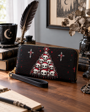 Skull Tree Long Zip Wallet