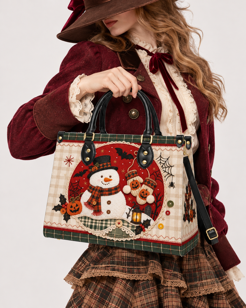 Frost Gnome Leather Handbag