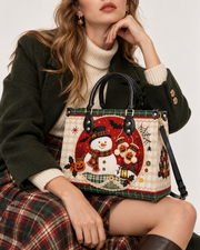 Frost Gnome Leather Handbag