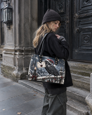 Raven's Winter Post Leather Handbag