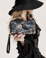 Raven's Winter Post Long Zip Wallet