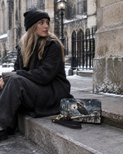 Raven's Winter Post Long Zip Wallet