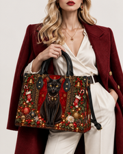 Crimson Kitty Leather Handbag