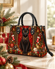 Crimson Kitty Leather Handbag