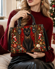 Crimson Kitty Leather Handbag