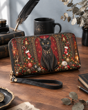 Crimson Kitty Long Zip Wallet
