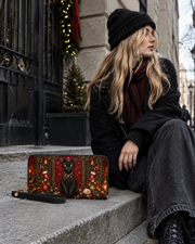 Crimson Kitty Long Zip Wallet
