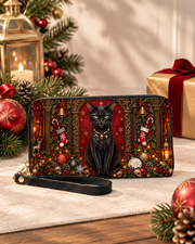 Crimson Kitty Long Zip Wallet