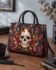 Skull Noel Leather Handbag