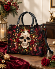 Skull Noel Leather Handbag