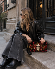 Skull Noel Long Zip Wallet