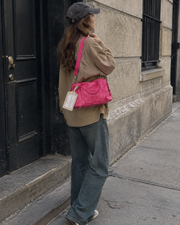 Fuchsia Vintage Glow Boston Bag
