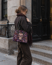 Violet Yule Leather Handbag