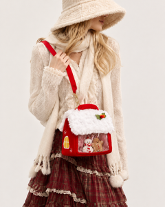 Xmas Snow Roof Tote Purse