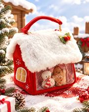Xmas Snow Roof Tote Purse