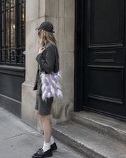 Dreamy Purple Fluff Shoulder Bag