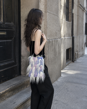 Dreamy Purple Fluff Shoulder Bag