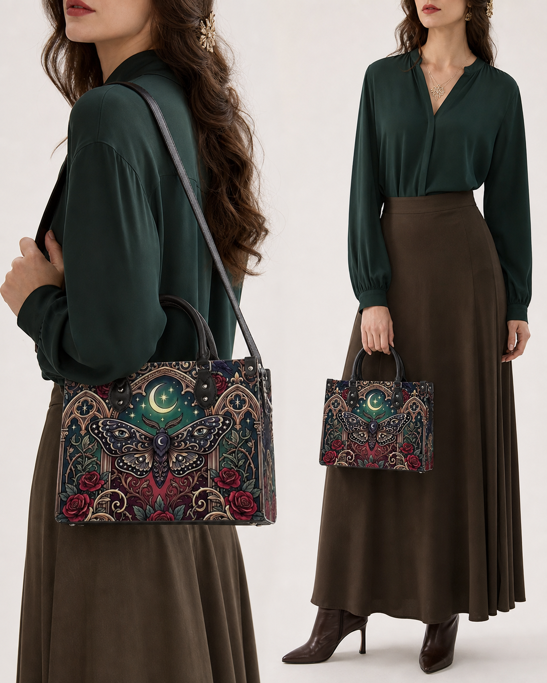 LunaMoth Leather Handbag