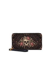 Lace Bone Long Zip Wallet