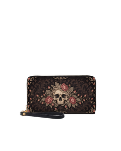 Lace Bone Long Zip Wallet