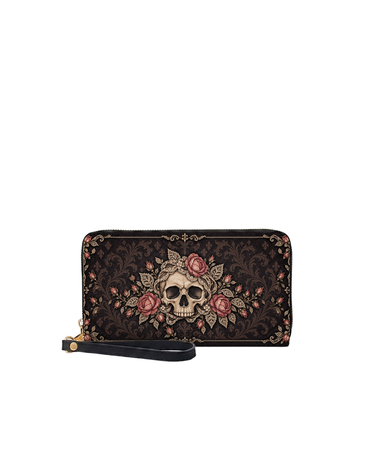 Lace Bone Long Zip Wallet