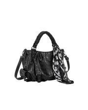 Onyx Skull Embossed Tote Bag