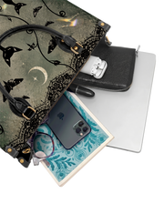 Nocturne Feline Leather Handbag