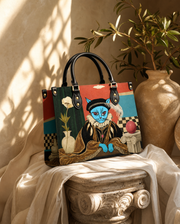 Noble Feline Leather Handbag