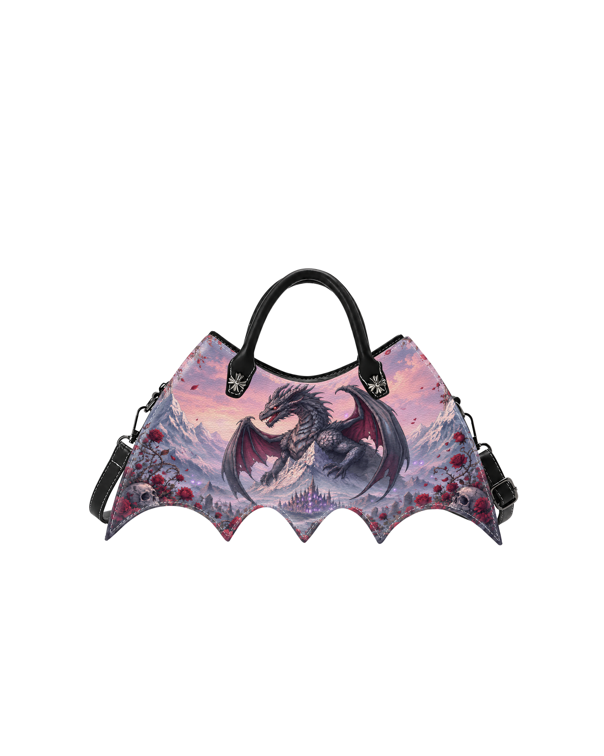 Crimson Dragon Realm Bat Wing Bag