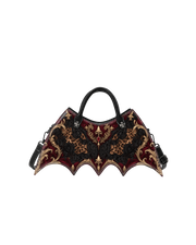 Crimson Filigree Bat Wing Bag