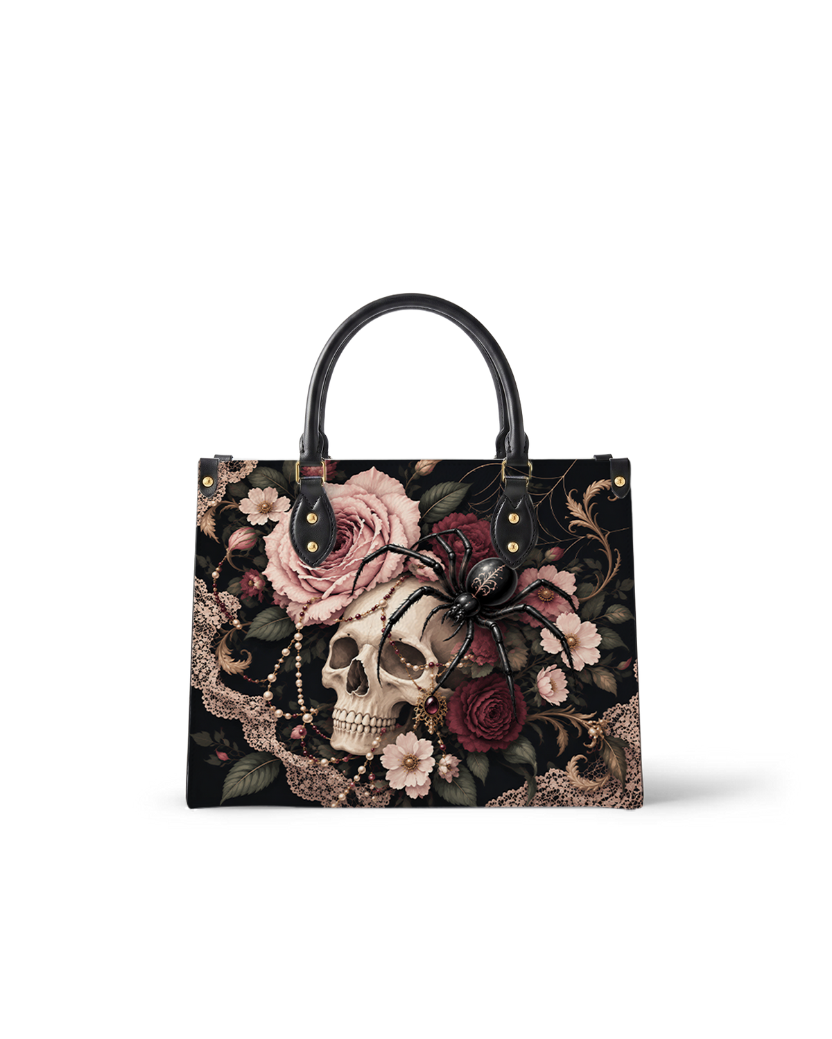Widow's Web Leather Handbag