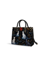 Crimson Moon Leather Handbag
