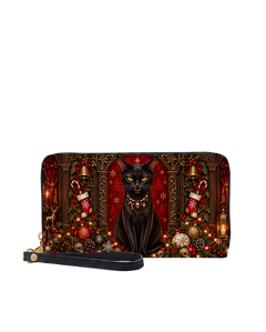 Crimson Kitty Long Zip Wallet