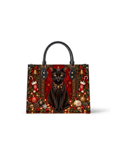 Crimson Kitty Leather Handbag