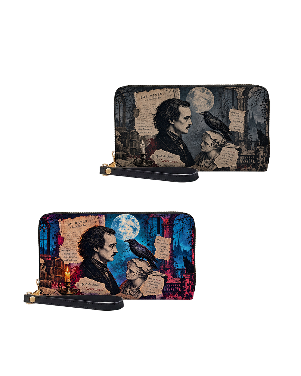 Raven Verse Long Zip Wallet