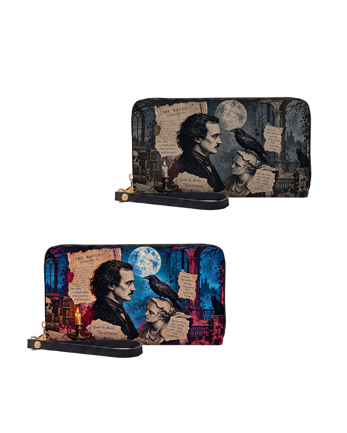 Raven Verse Long Zip Wallet
