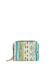 Turquoise Weave Mini Wallet