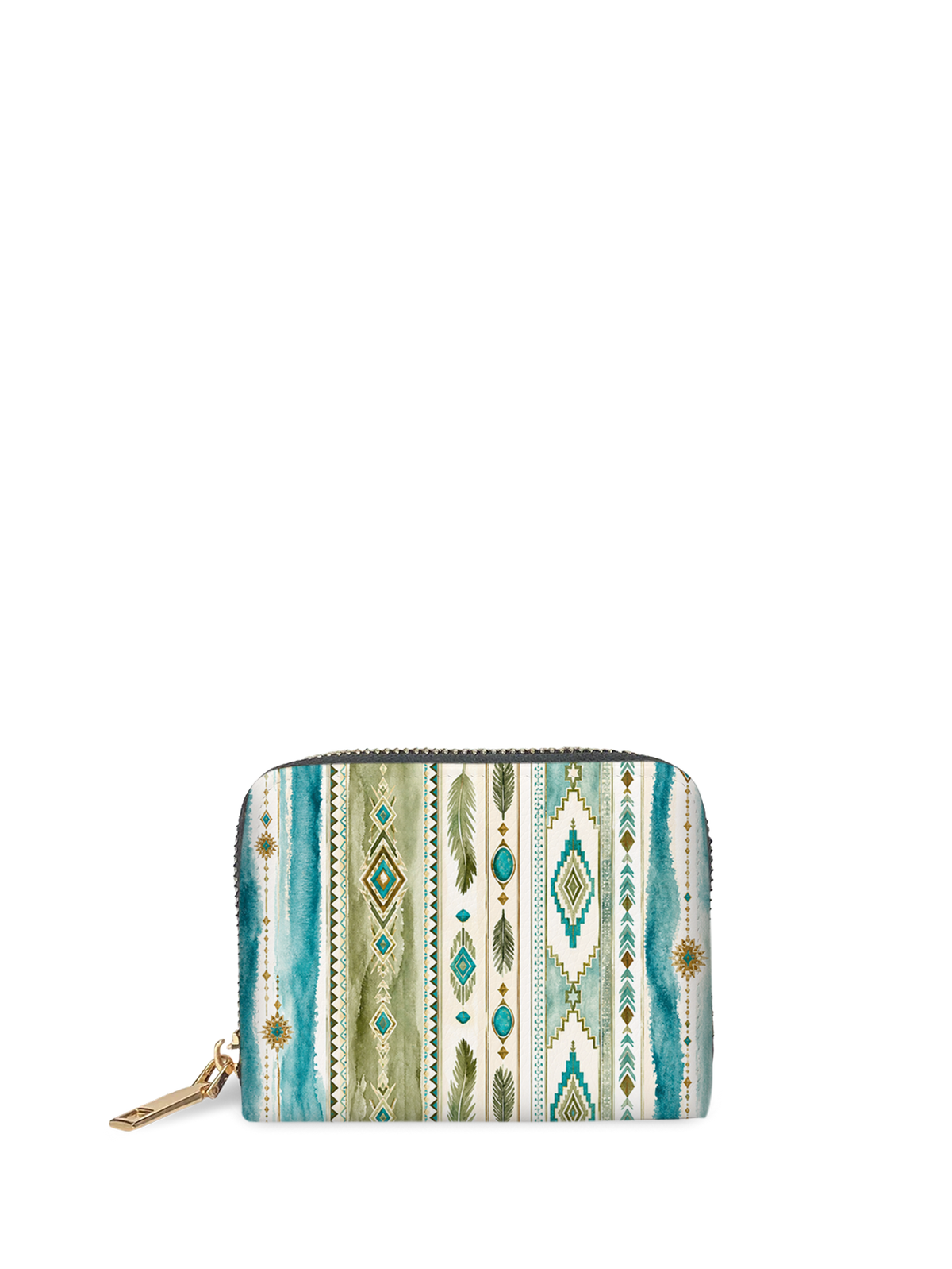 Turquoise Weave Mini Wallet