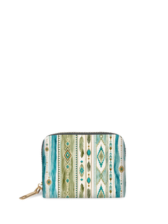 Turquoise Weave Mini Wallet